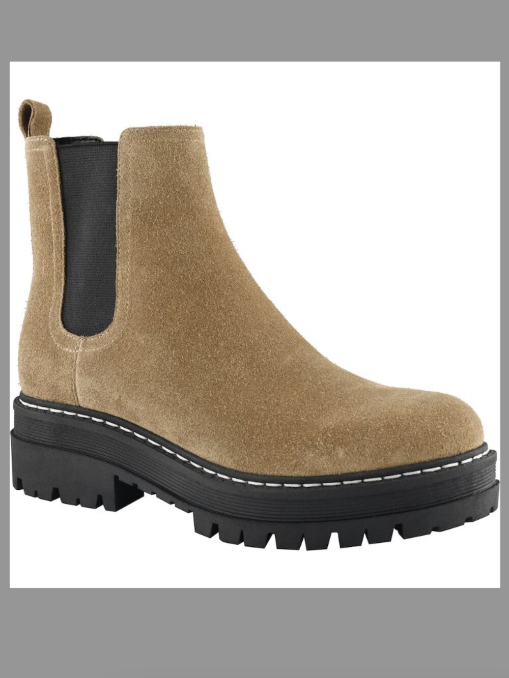 $200 Marc Fisher Padma Suede Chelsea Lug Sole Ankle Boots Size 9 Perfect!